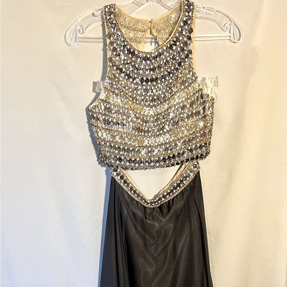2Pc Pewter Gray formal dress